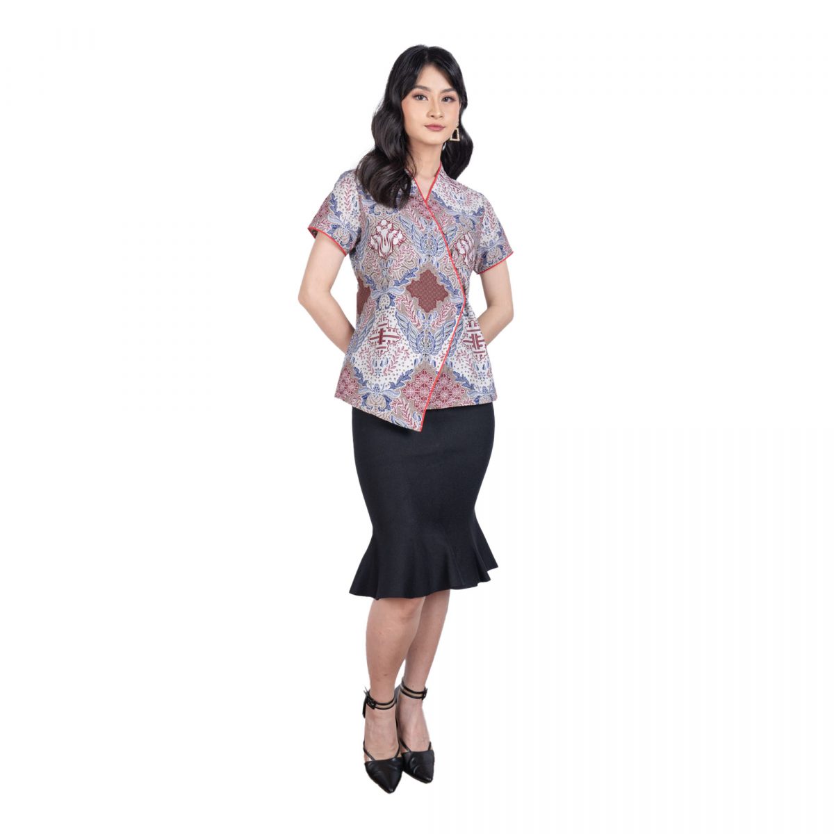 Vania Blouse Cream Red - Image 6