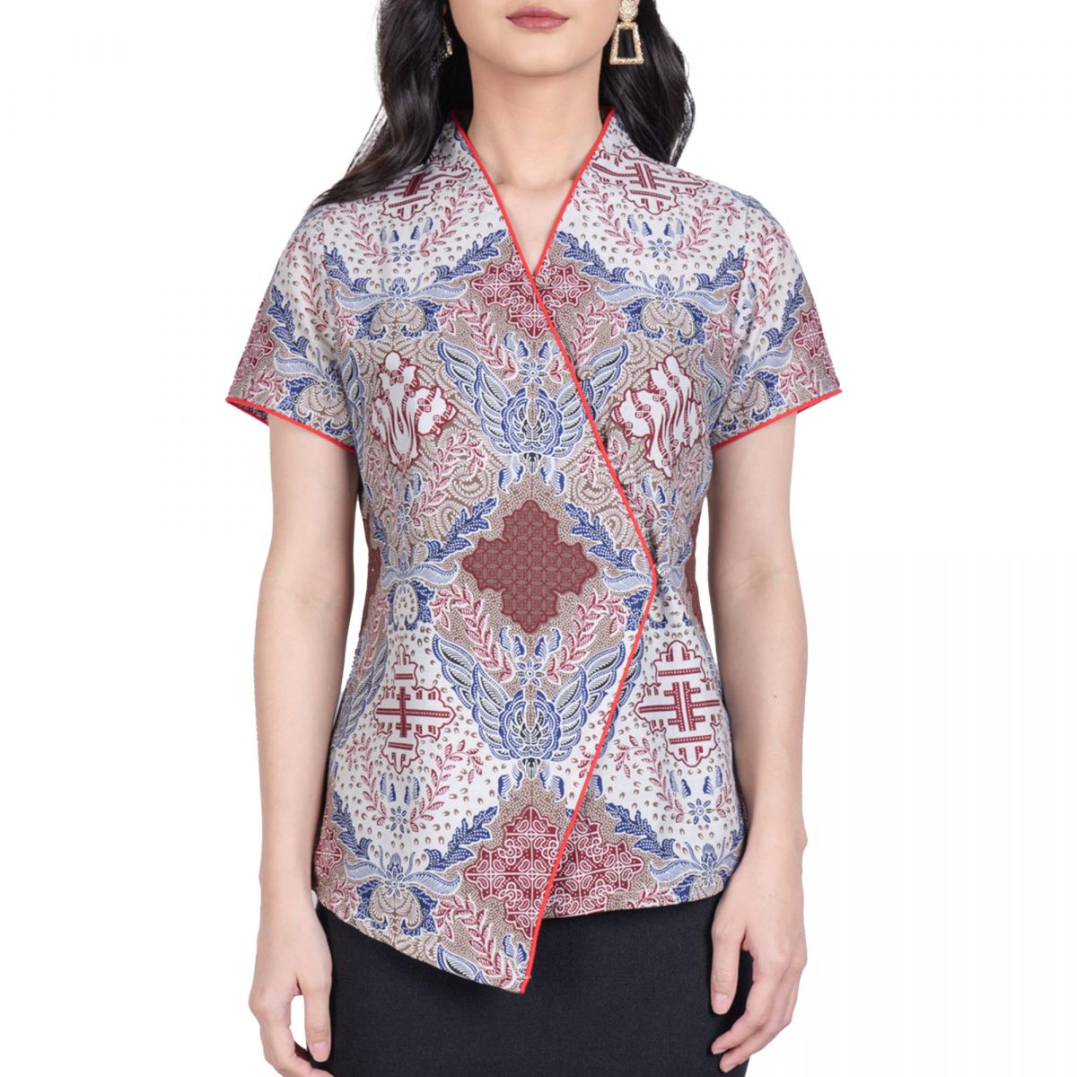 Vania Blouse Cream Red - Image 2