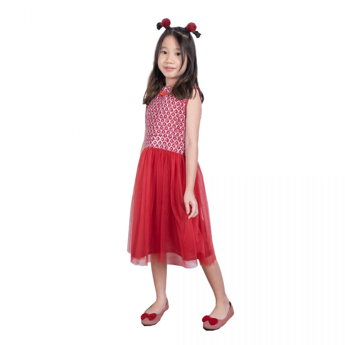 Isabella Dress Kids Red - Image 6