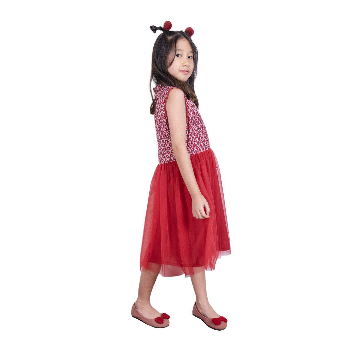 Isabella Dress Kids Red - Image 4