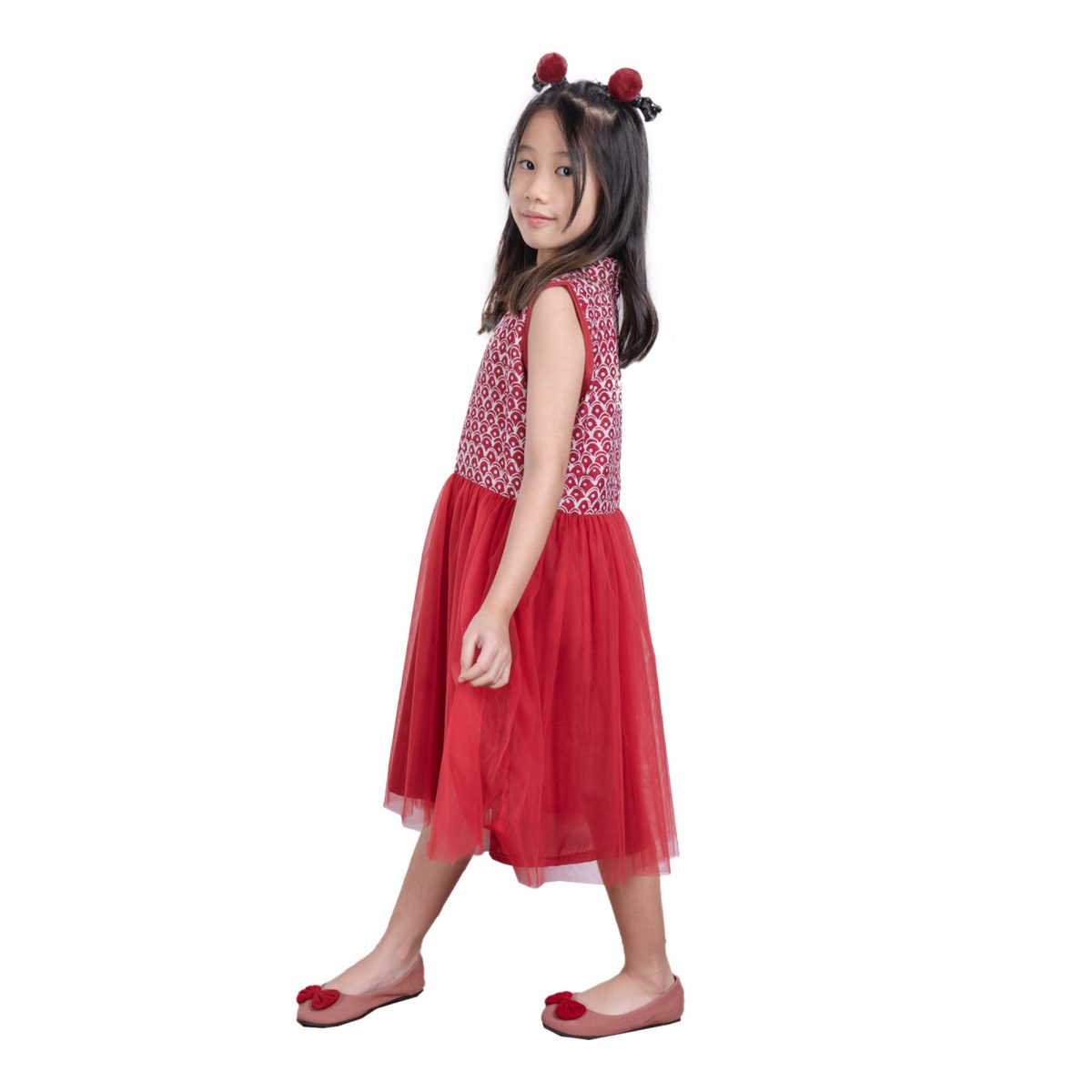 Isabella Dress Kids Red - Image 3