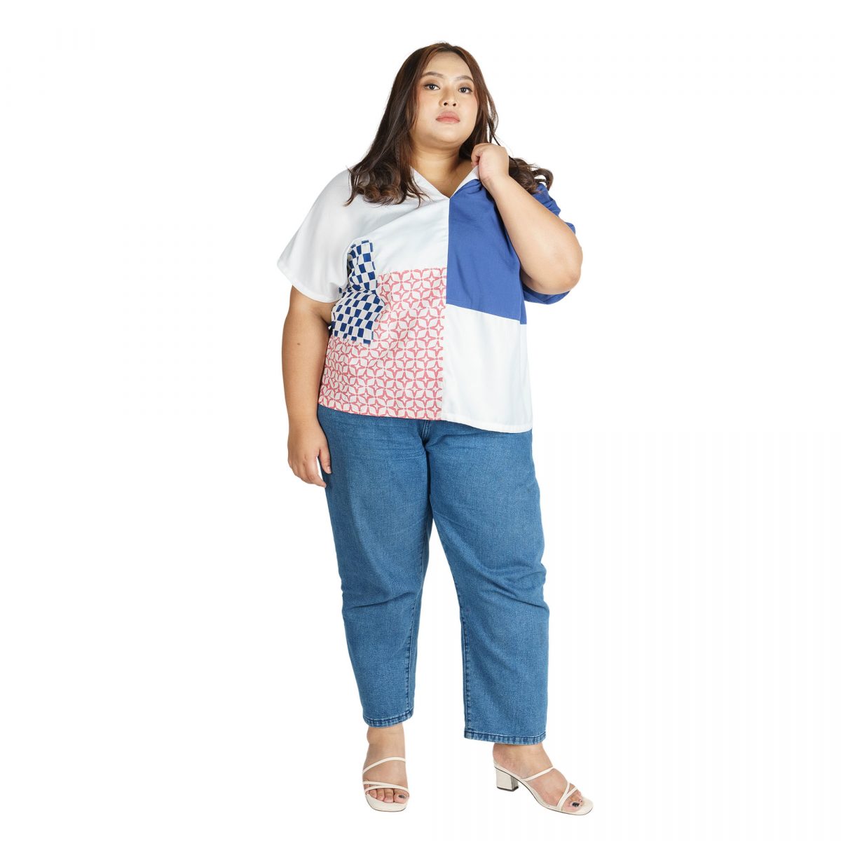 Lyla Blouse Navy Pink - Image 10