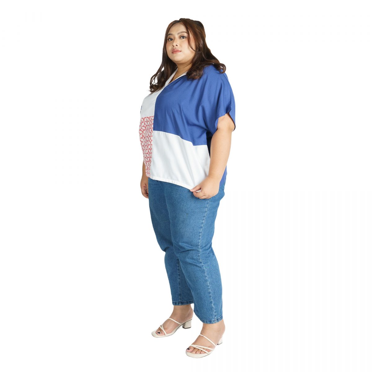 Lyla Blouse Navy Pink - Image 6