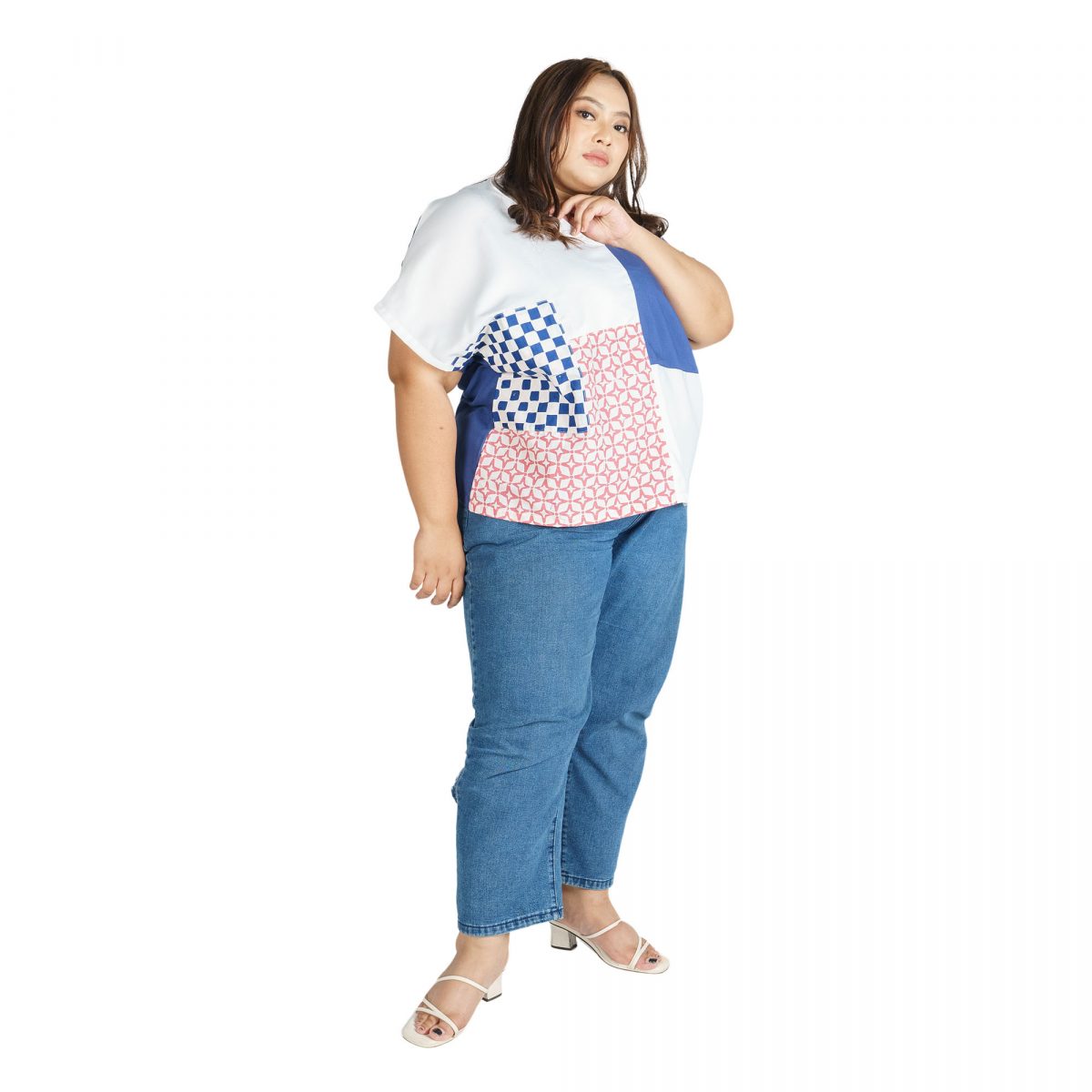 Lyla Blouse Navy Pink - Image 5