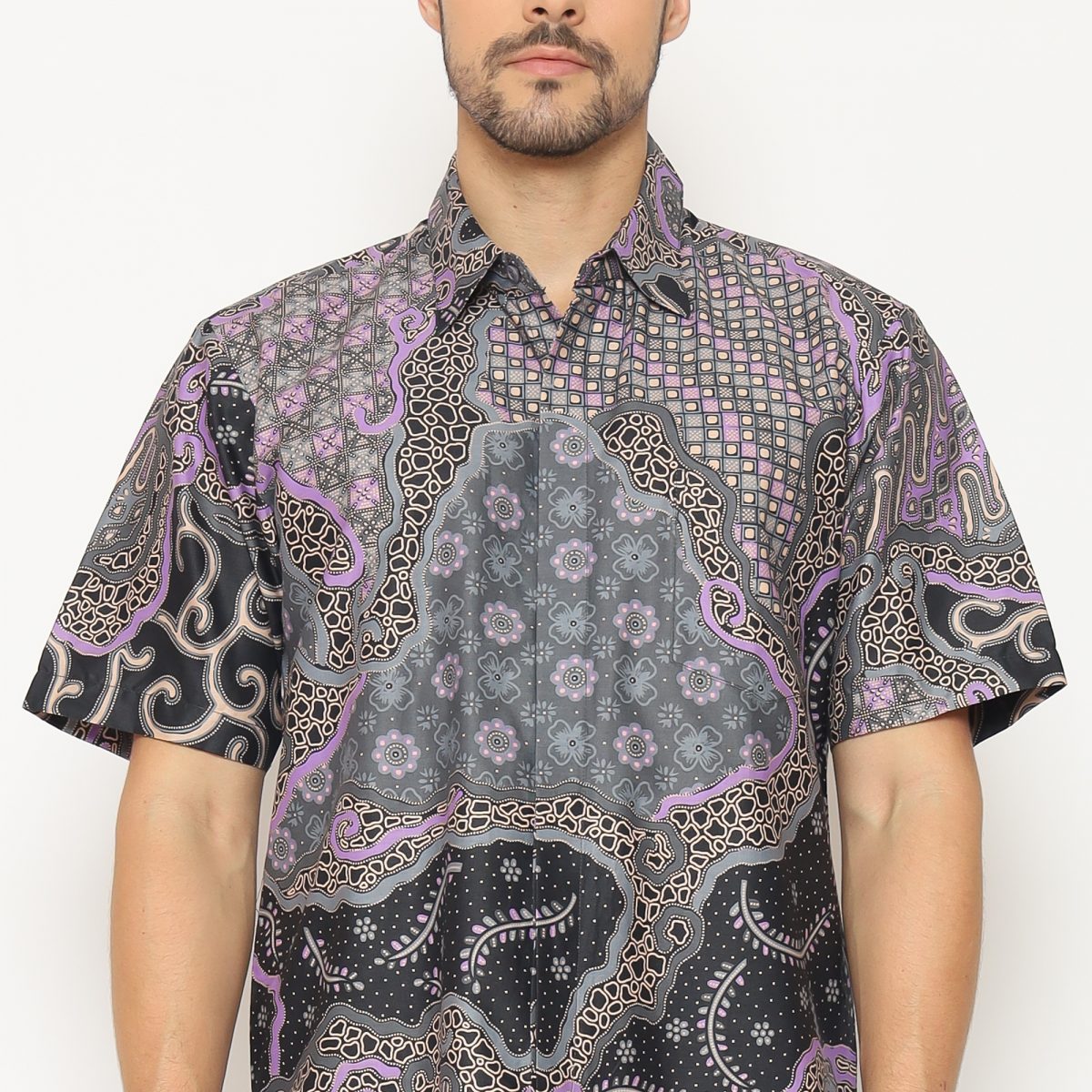 Brando Shirt Grey Purple - Image 2