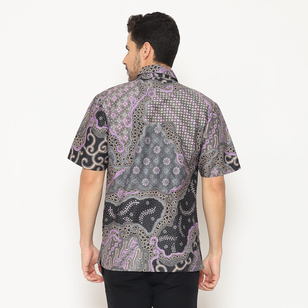 Brando Shirt Grey Purple - Image 7