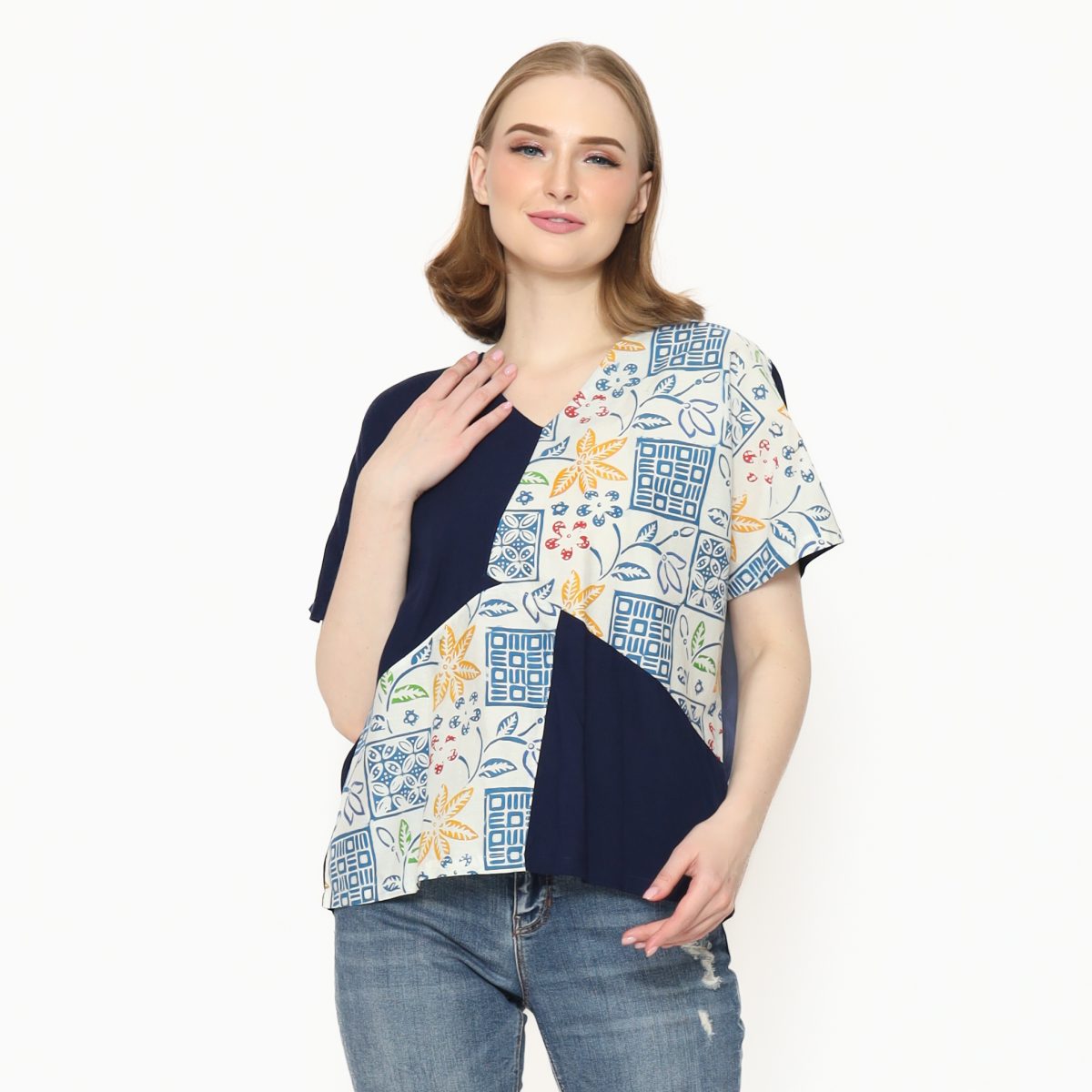 Alexis Blouse Navy - Image 6