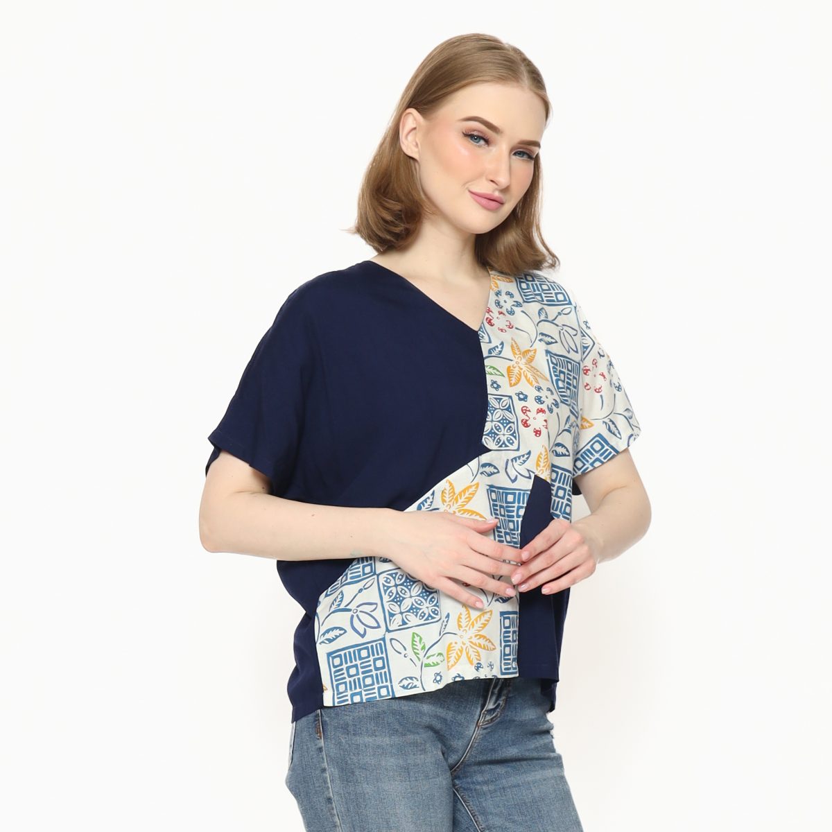 Alexis Blouse Navy - Image 4