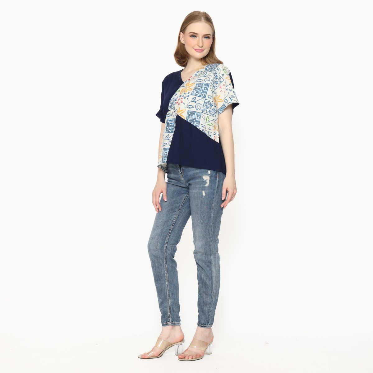 Alexis Blouse Navy - Image 7
