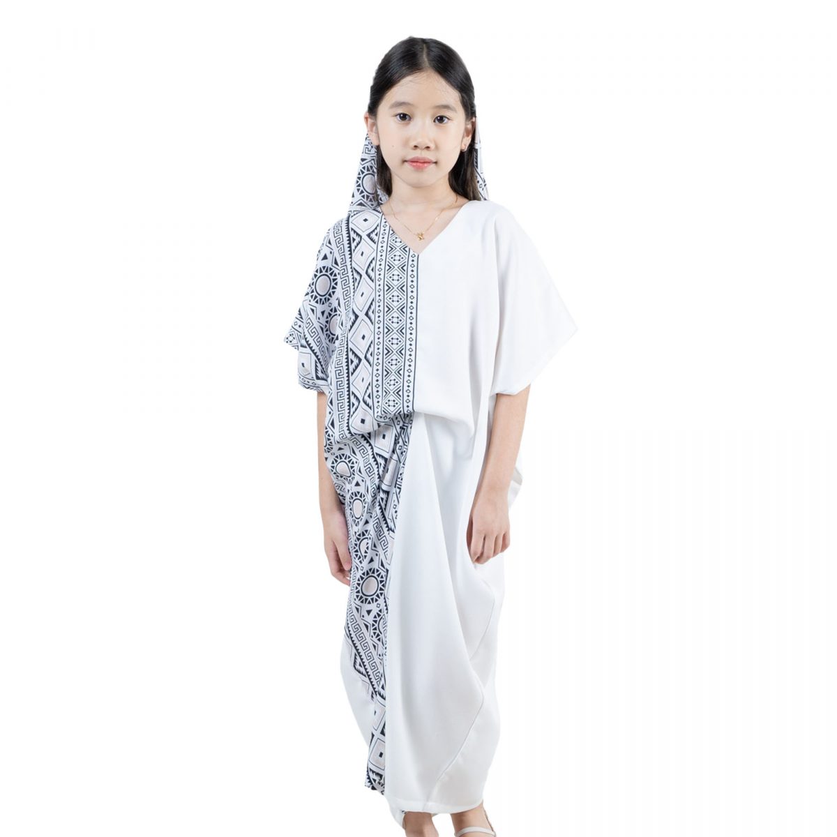 Dewayani Kaftan Kids Cream Black