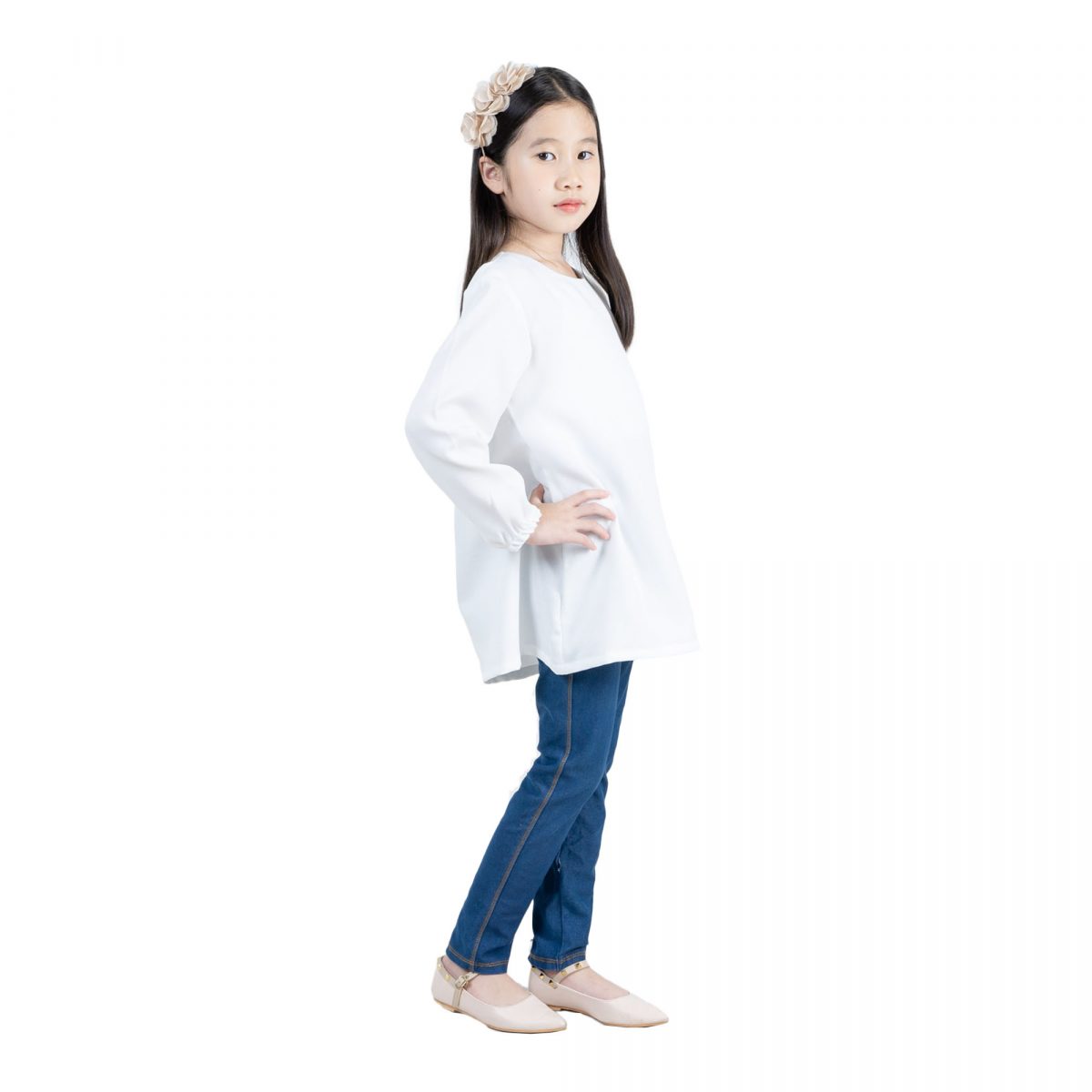 Adannaya Blouse Kids White - Image 4