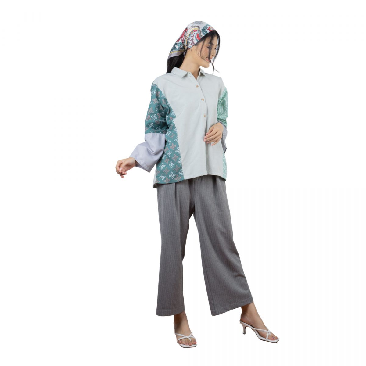 Caroline Shirt Sage Green - Image 4