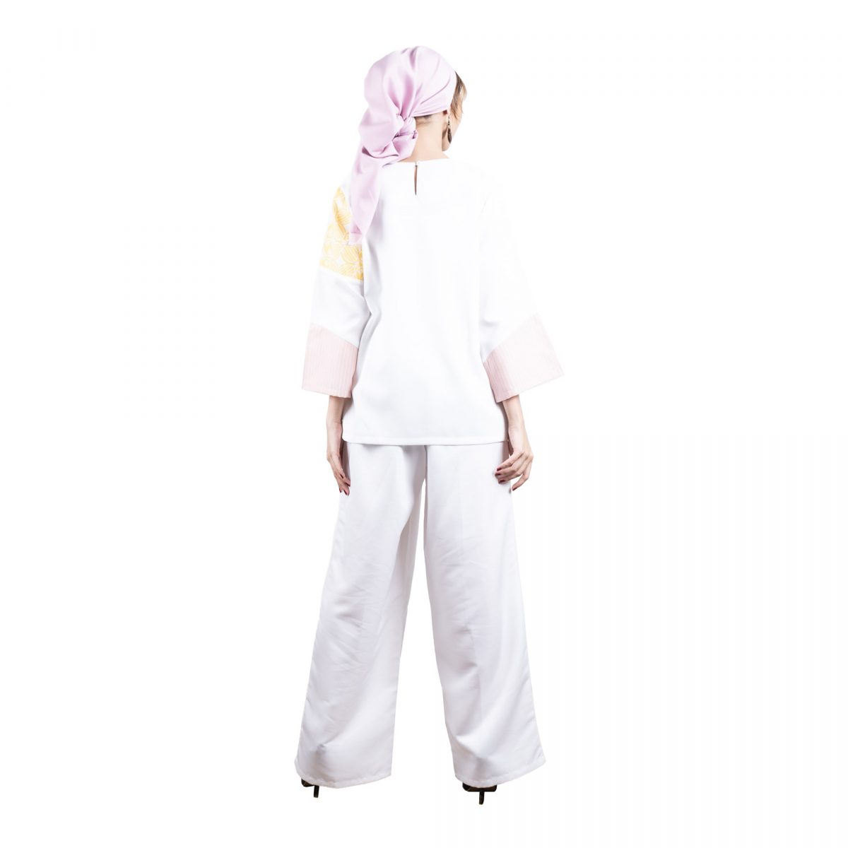 Elina Blouse White Pink - Image 5