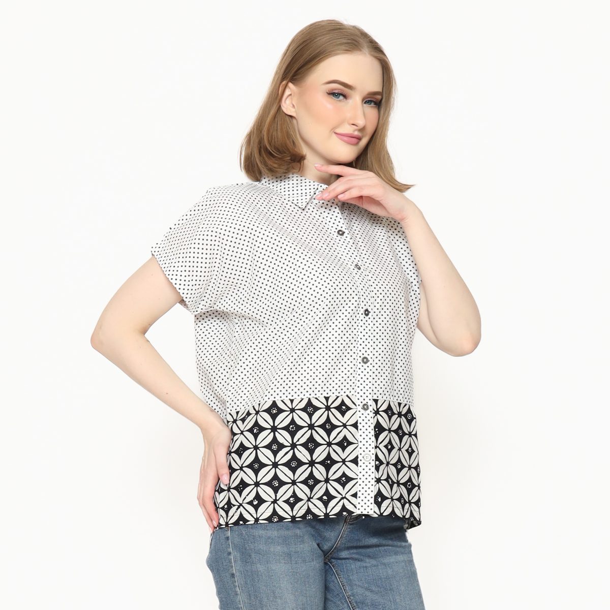 Clarrisa Shirt Polkadot Black - Image 3