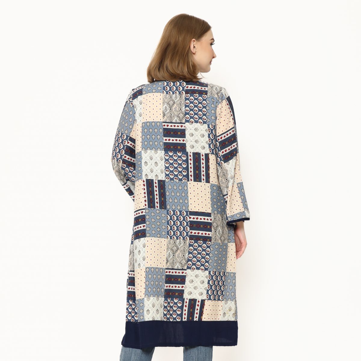Keisya Blazer Cream Steel Blue - Image 8