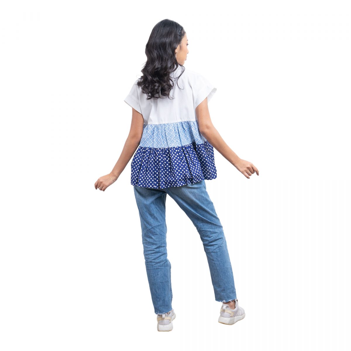 Layer Shirt White Blue - Image 5