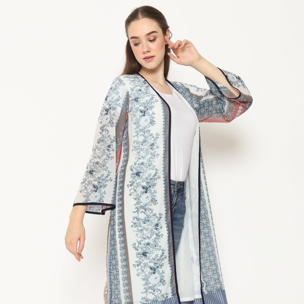 Keisya Blazer Grey Cream - Image 4
