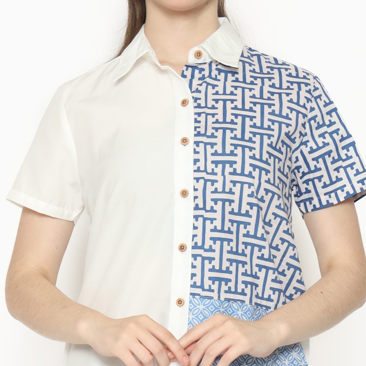 Agnes Shirt White Blue - Image 2