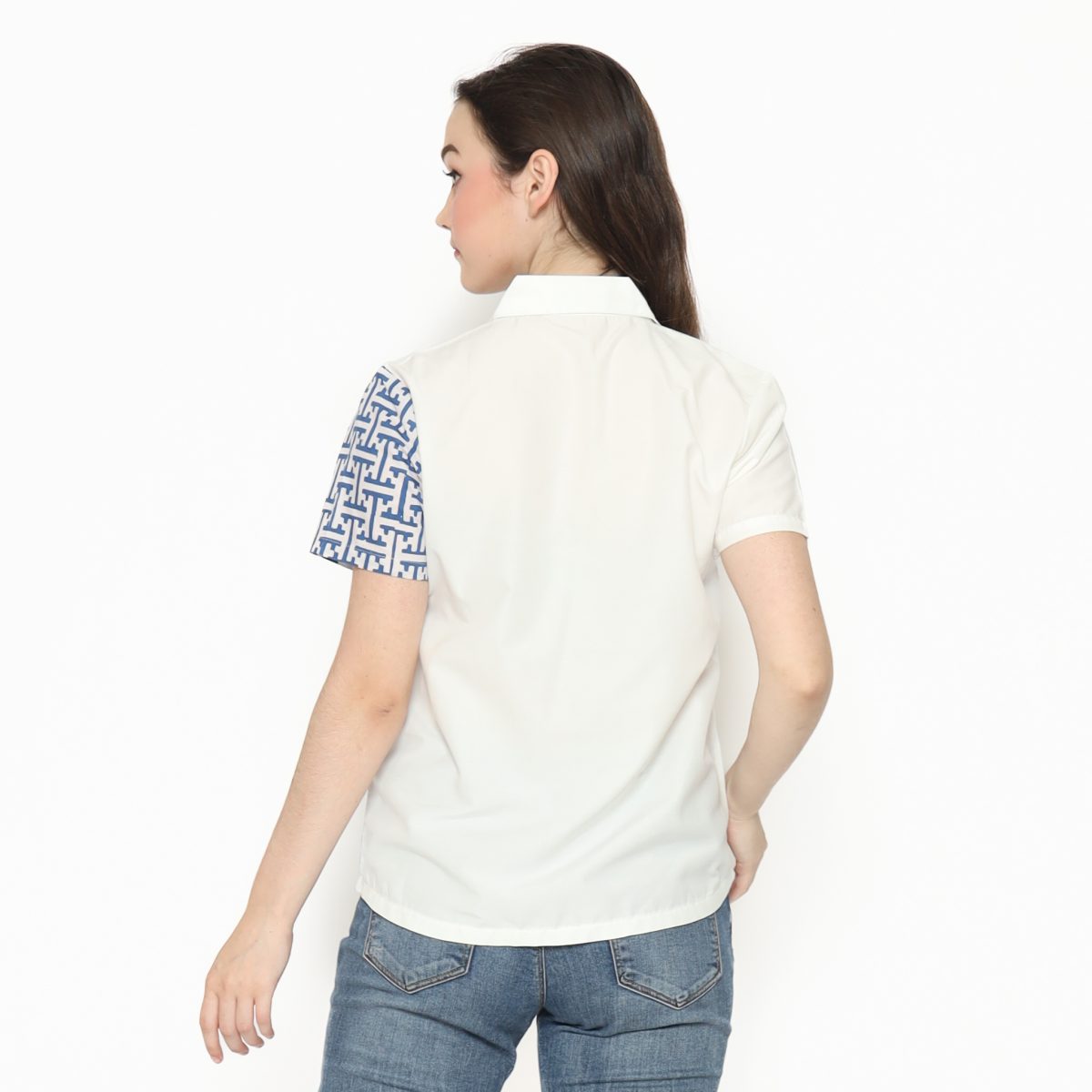 Agnes Shirt White Blue - Image 8