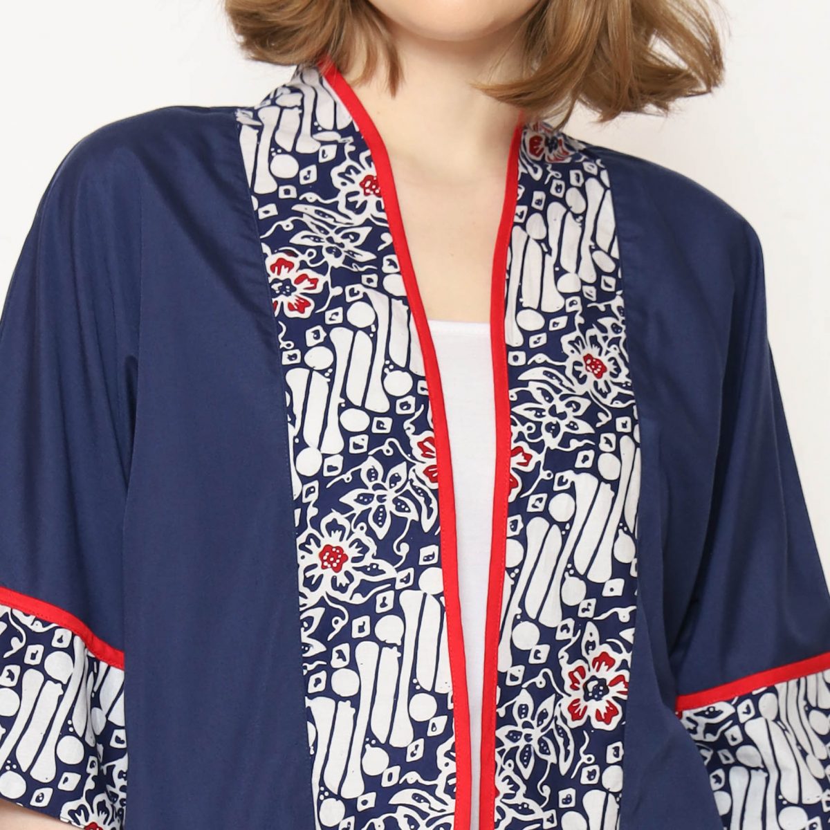 Divya Blazer Parang Flower Navy - Image 2