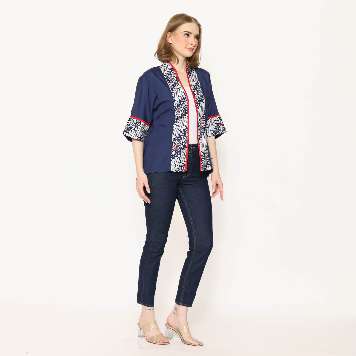 Divya Blazer Parang Flower Navy - Image 6