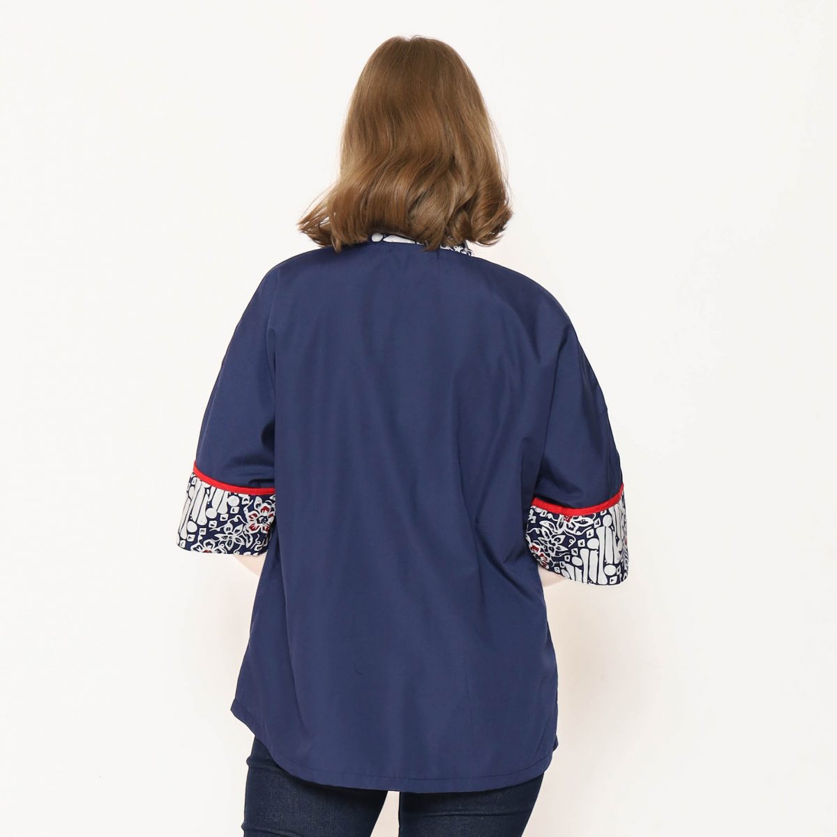 Divya Blazer Parang Flower Navy - Image 9