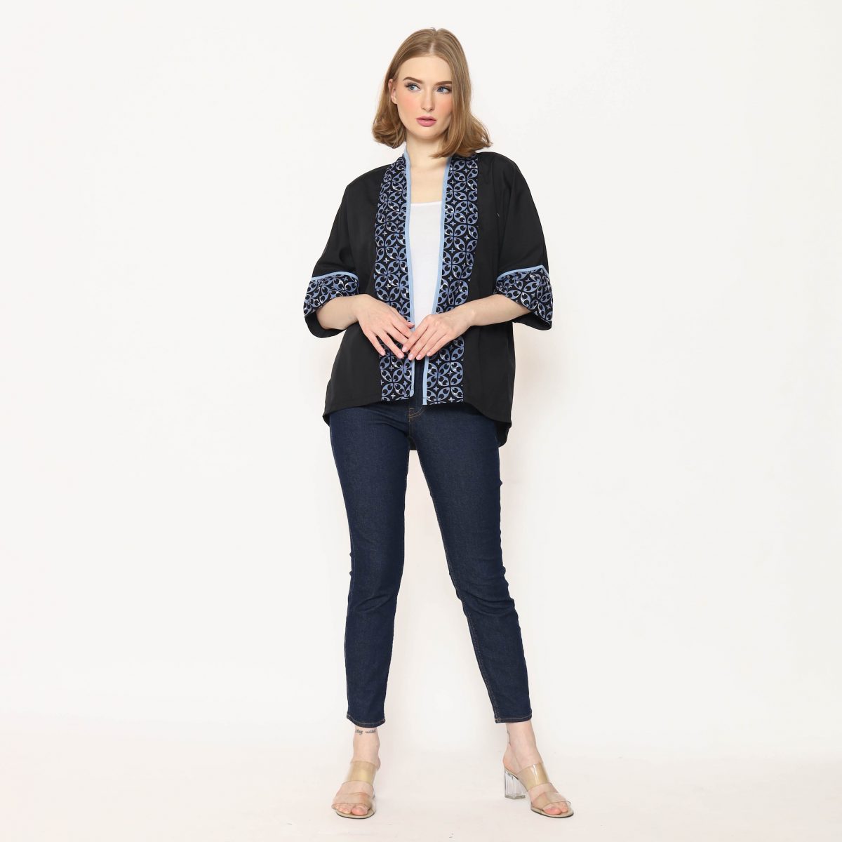 Divya Blazer Black Blue - Image 9