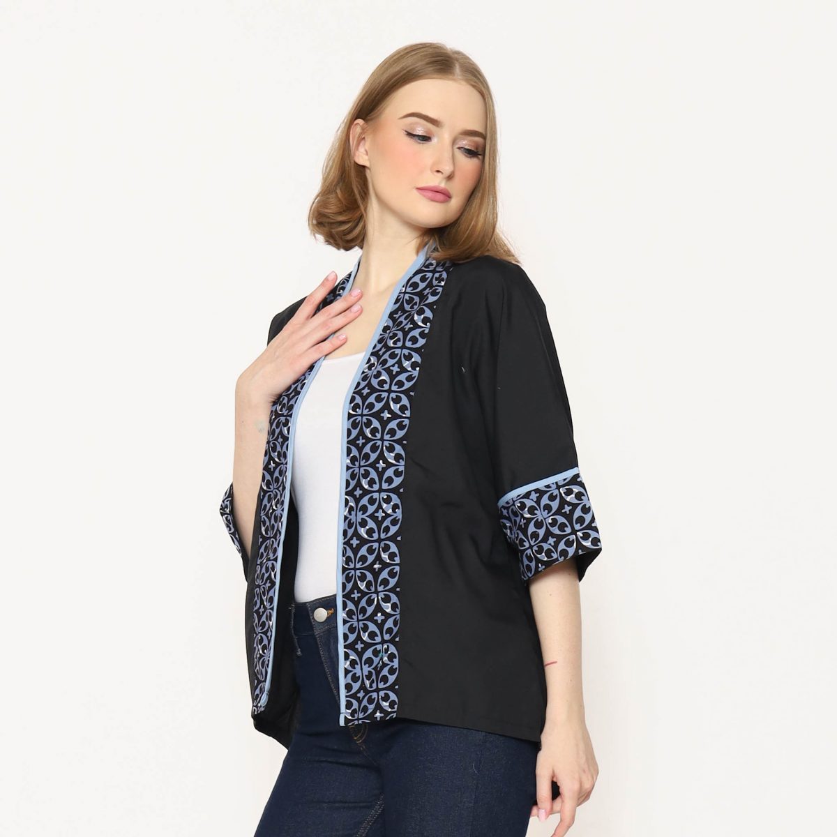 Divya Blazer Black Blue - Image 3