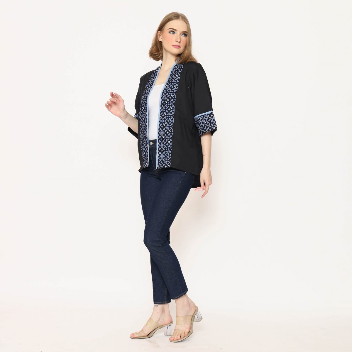 Divya Blazer Black Blue - Image 4