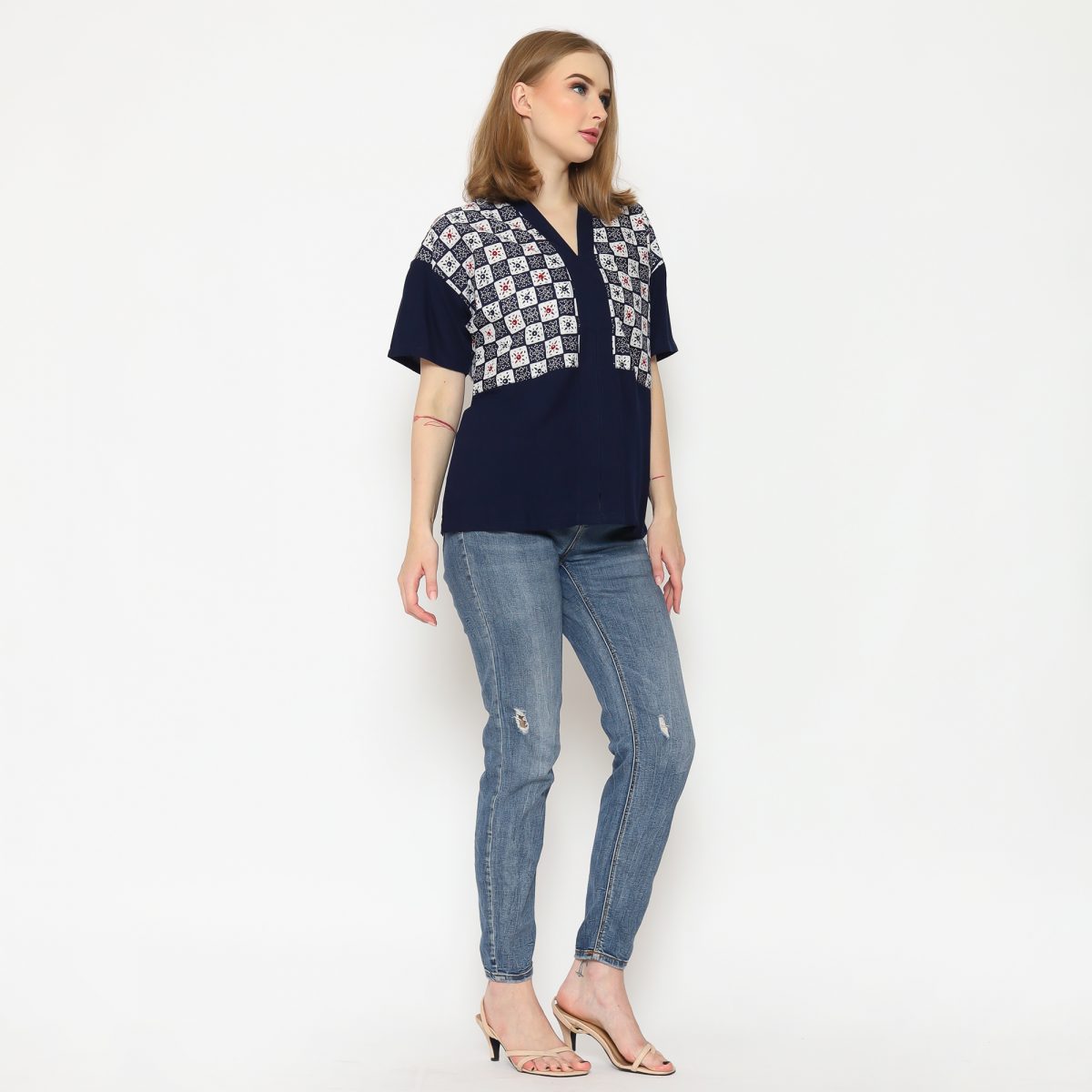Amber Blouse Navy - Image 6
