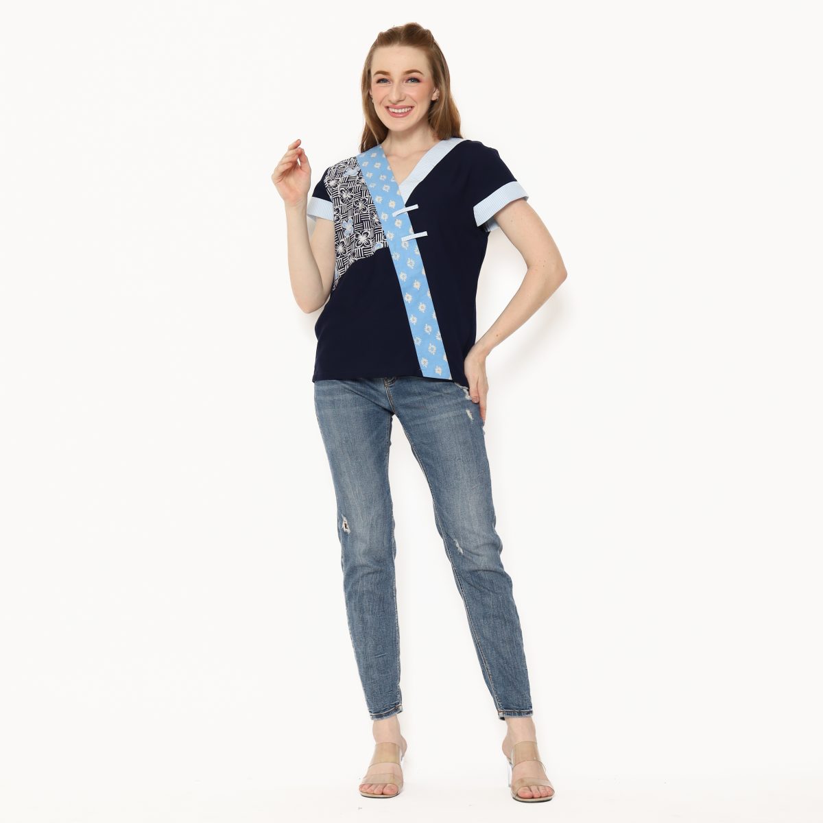 Melissa Blouse Navy - Image 6