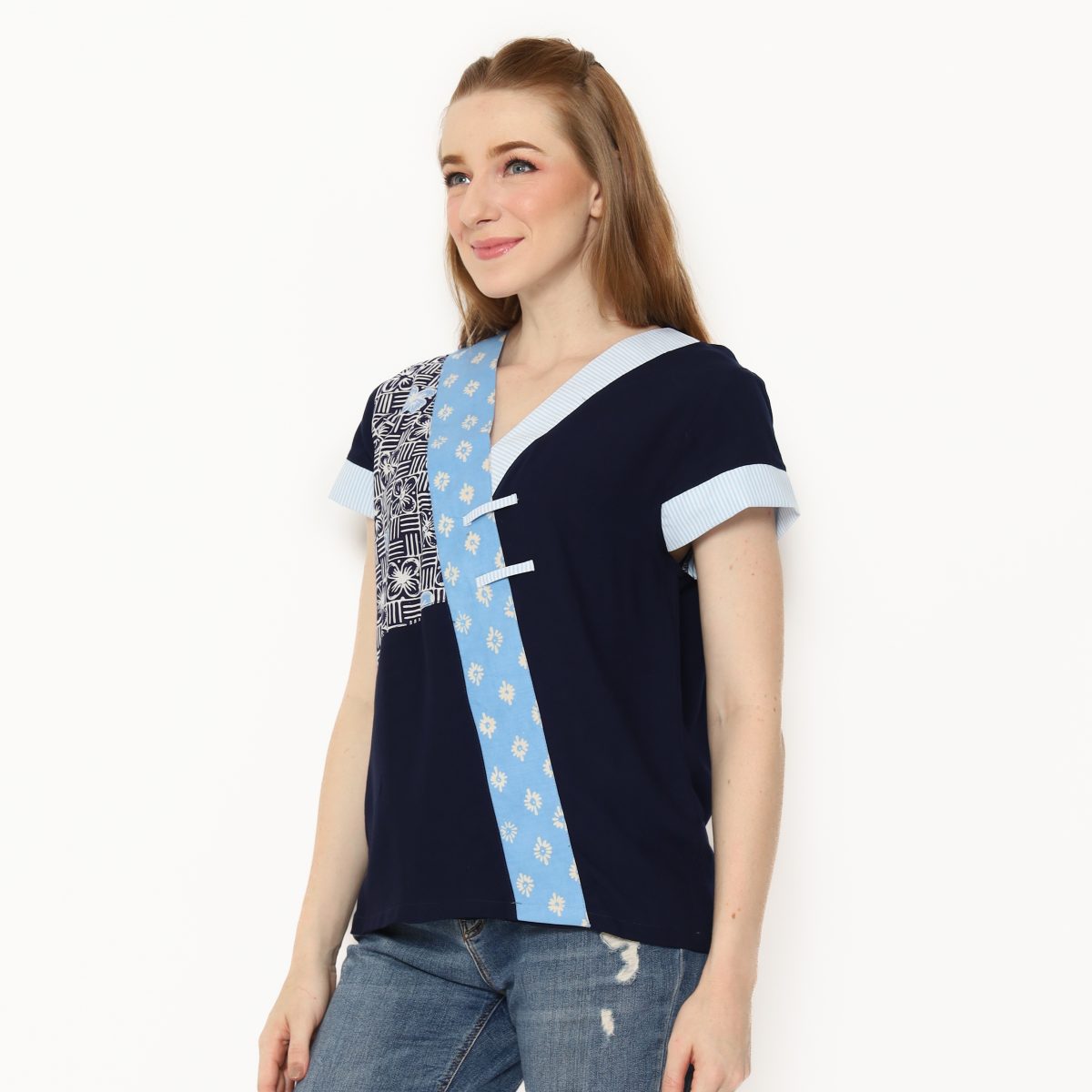 Melissa Blouse Navy - Image 4