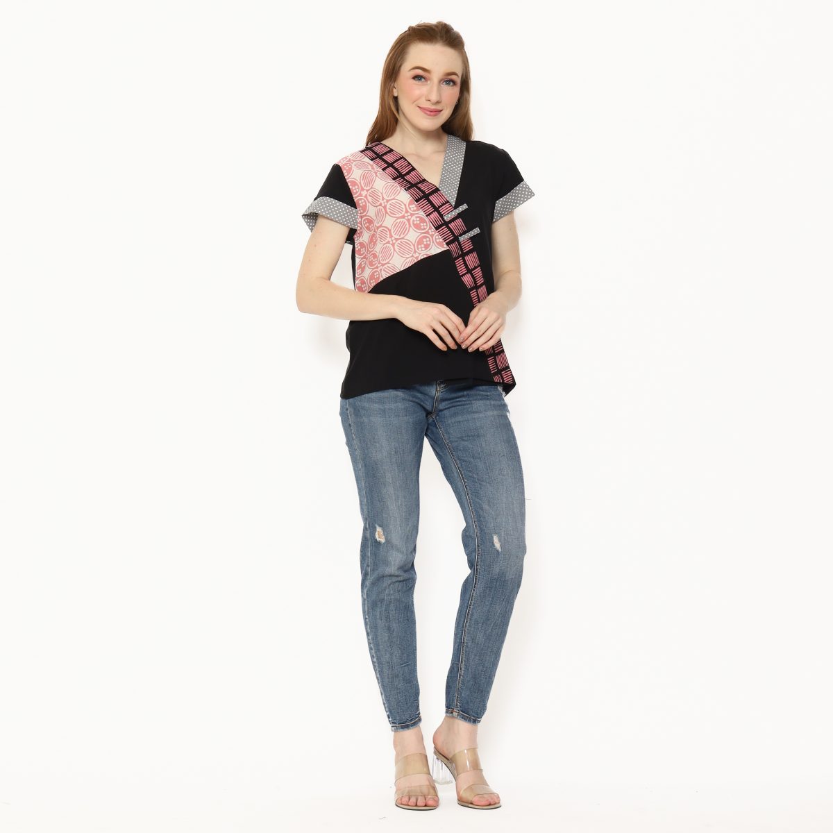 Melissa Blouse Black Pink - Image 6