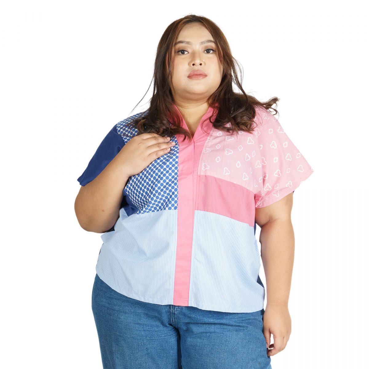 Darlene Blouse Jumputan Pink