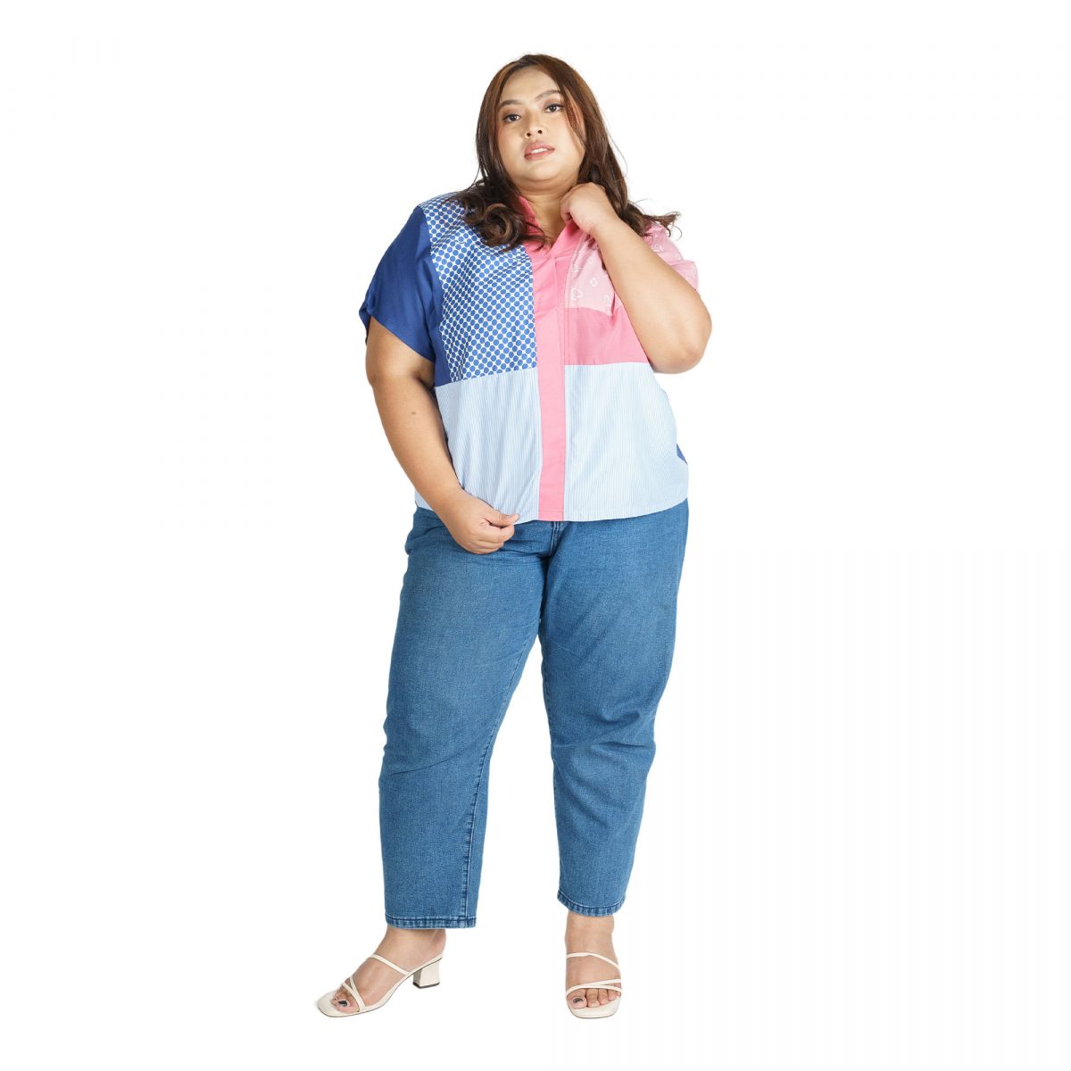 Darlene Blouse Jumputan Pink - Image 11