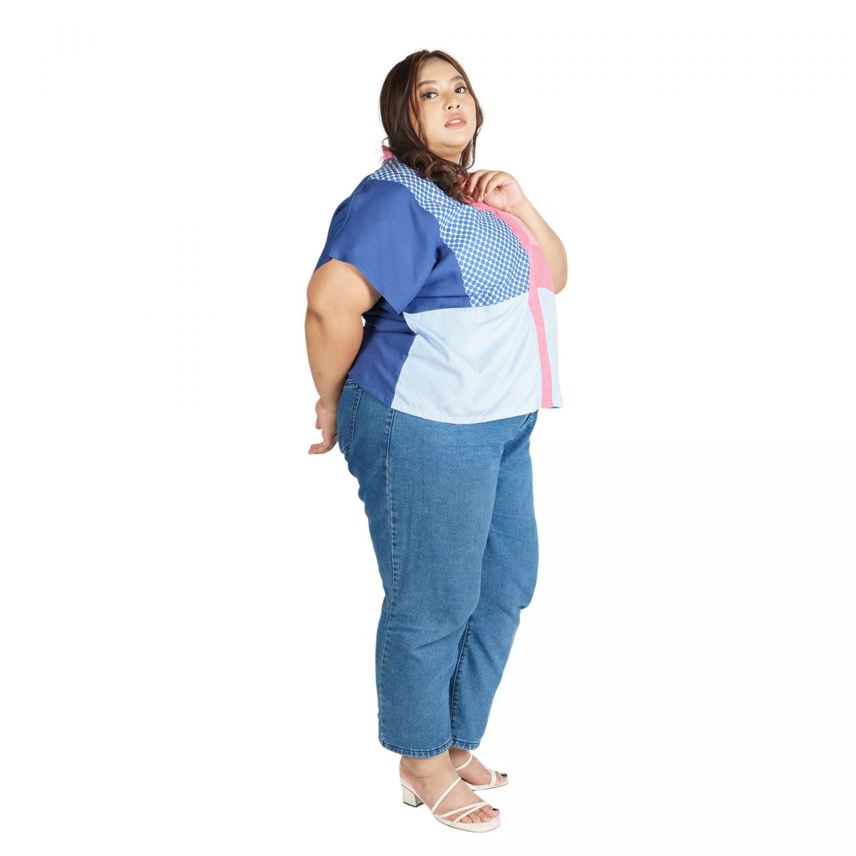 Darlene Blouse Jumputan Pink - Image 5