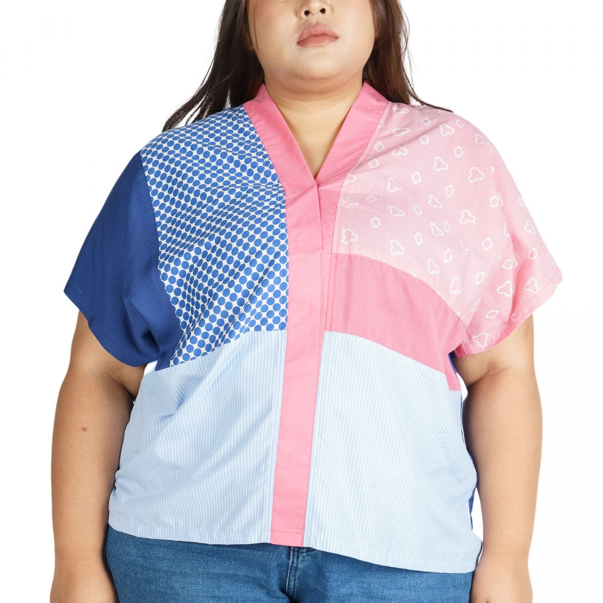 Darlene Blouse Jumputan Pink - Image 3