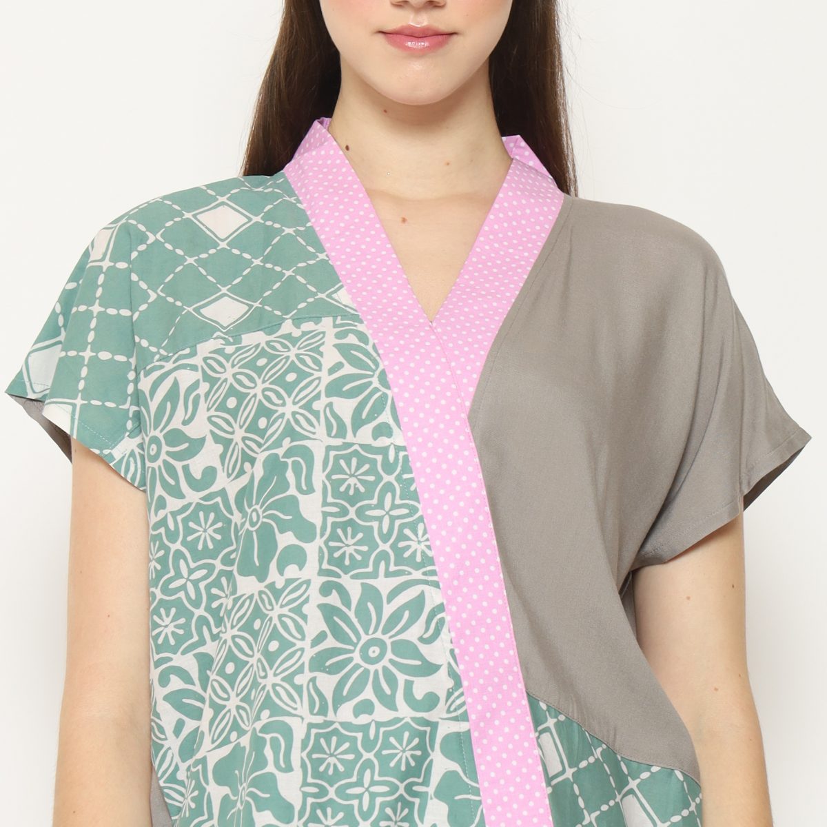 Nandhita Blouse Flower Green - Image 2