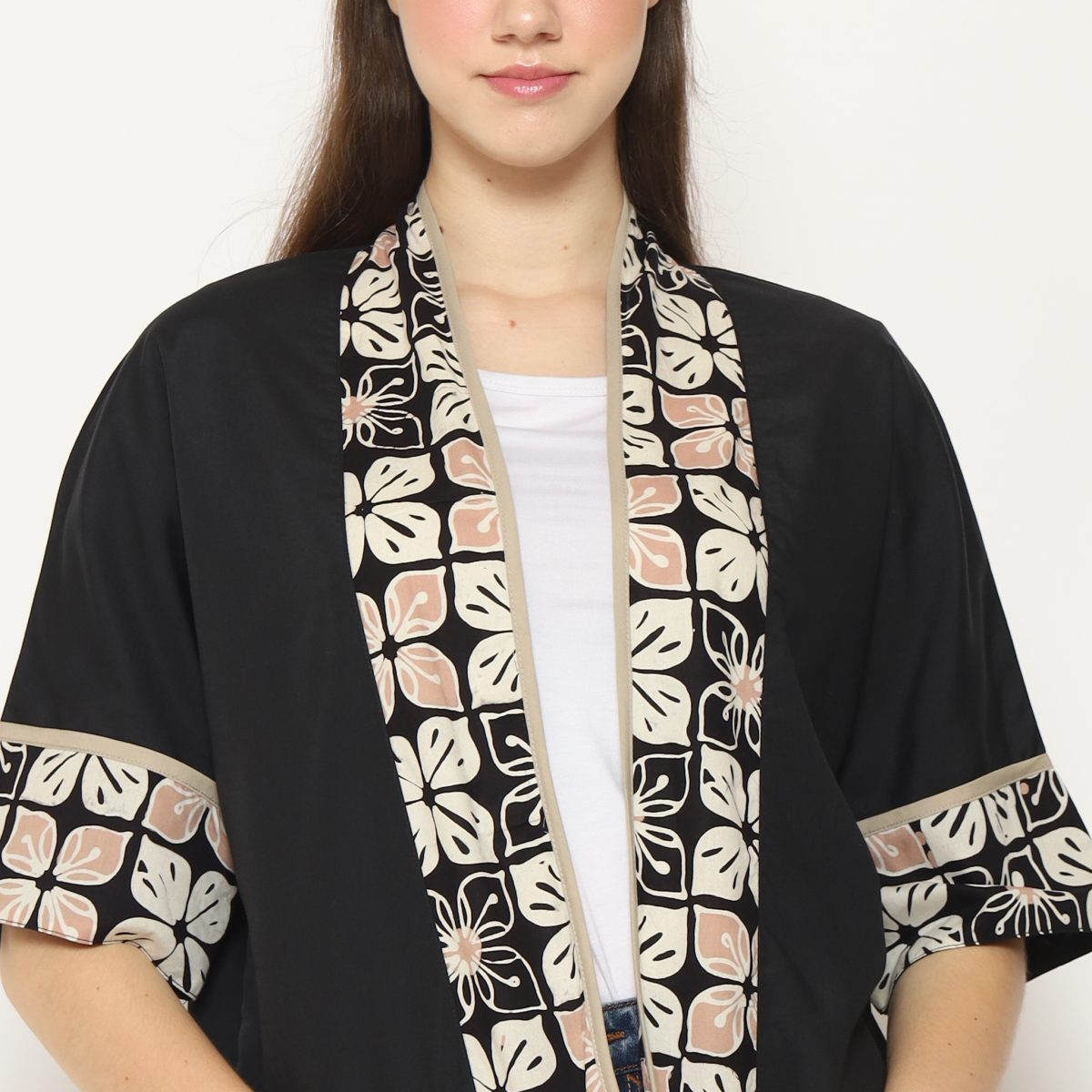 Divya Blazer Black Leaves - Image 2