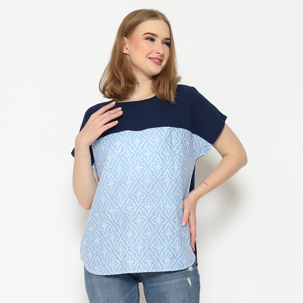 Forever Blouse Navy Blue - Image 5