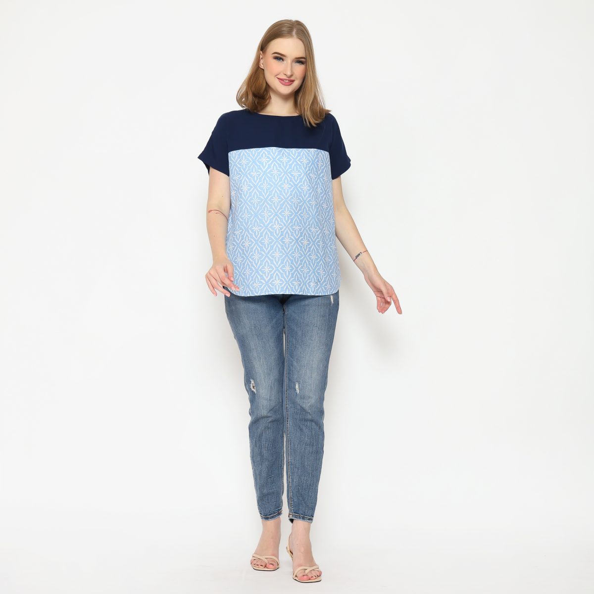Forever Blouse Navy Blue - Image 9