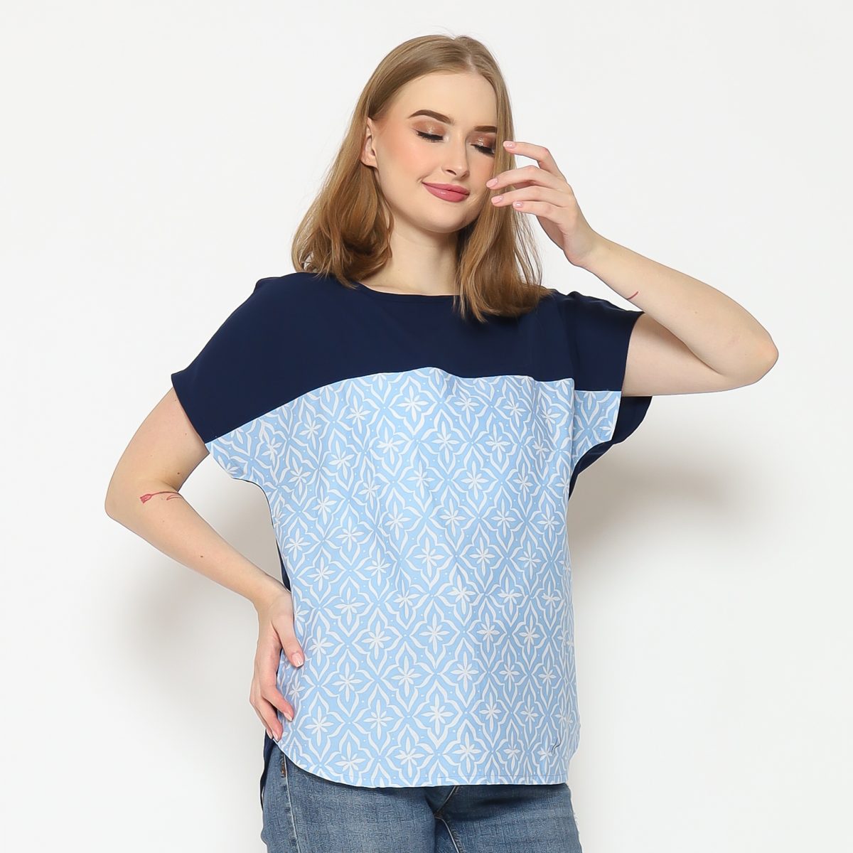 Forever Blouse Navy Blue - Image 4