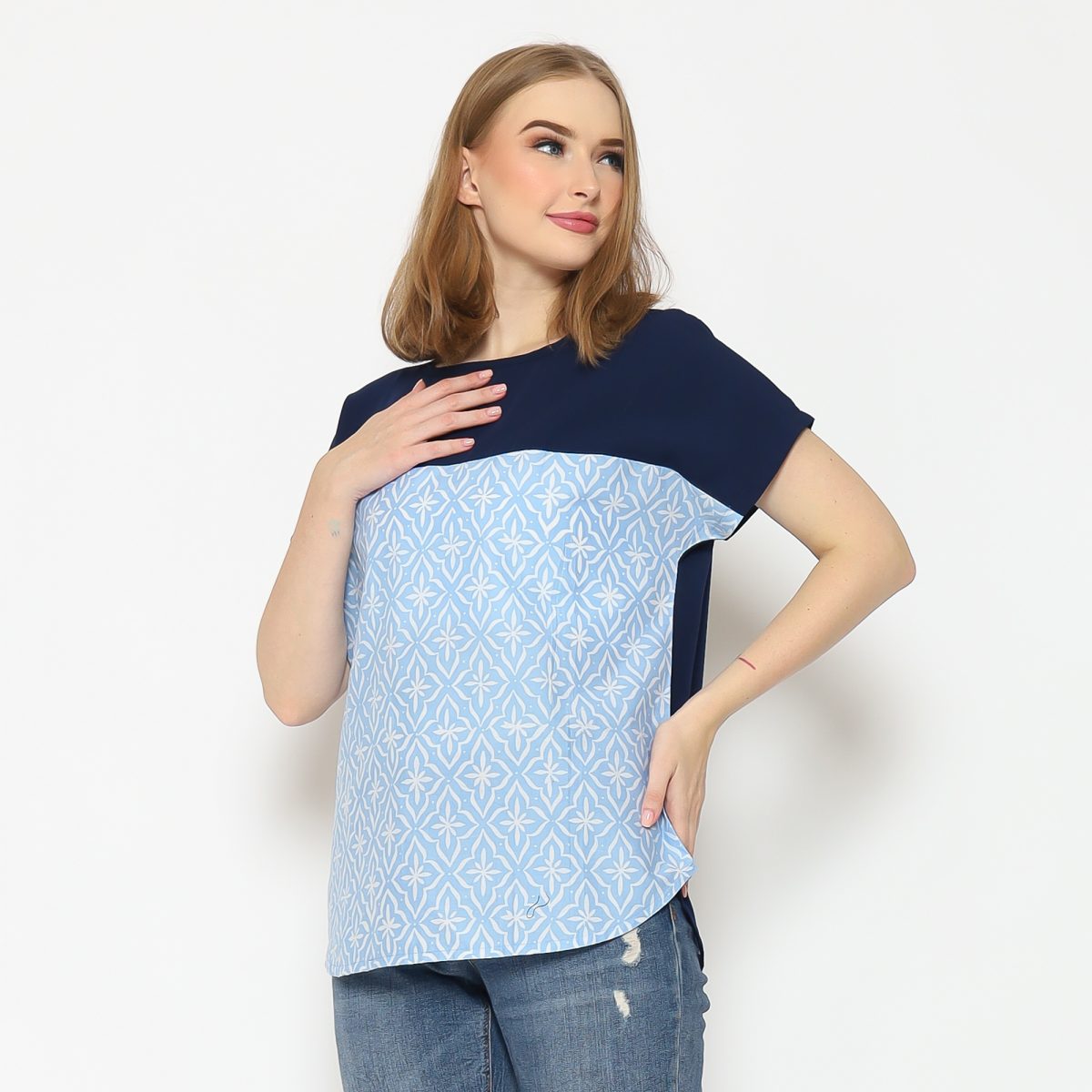 Forever Blouse Navy Blue - Image 3