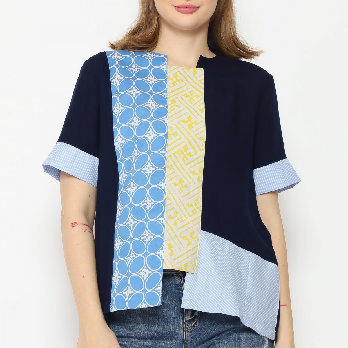 Debbie Blouse Navy Blue - Image 2