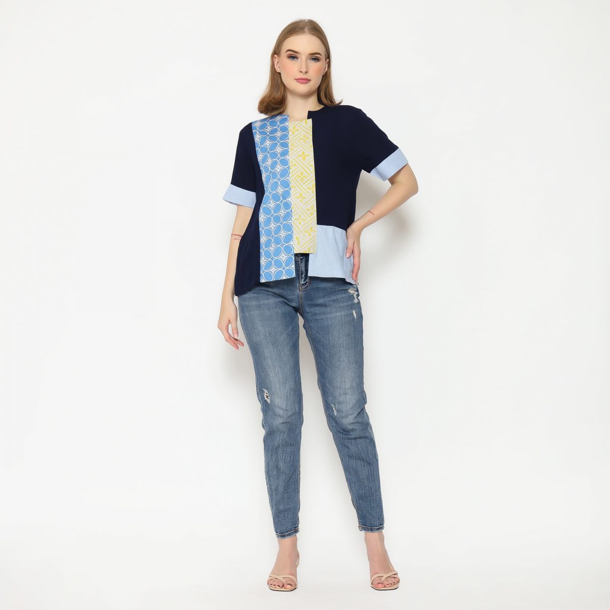 Debbie Blouse Navy Blue - Image 7