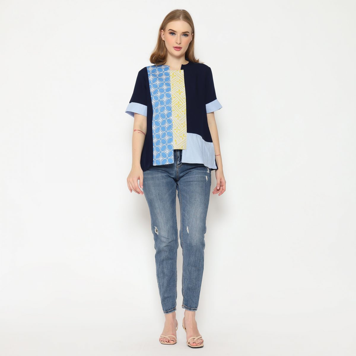 Debbie Blouse Navy Blue - Image 8