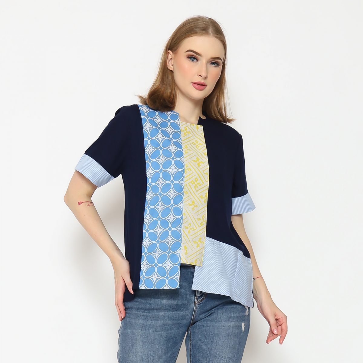 Debbie Blouse Navy Blue - Image 3