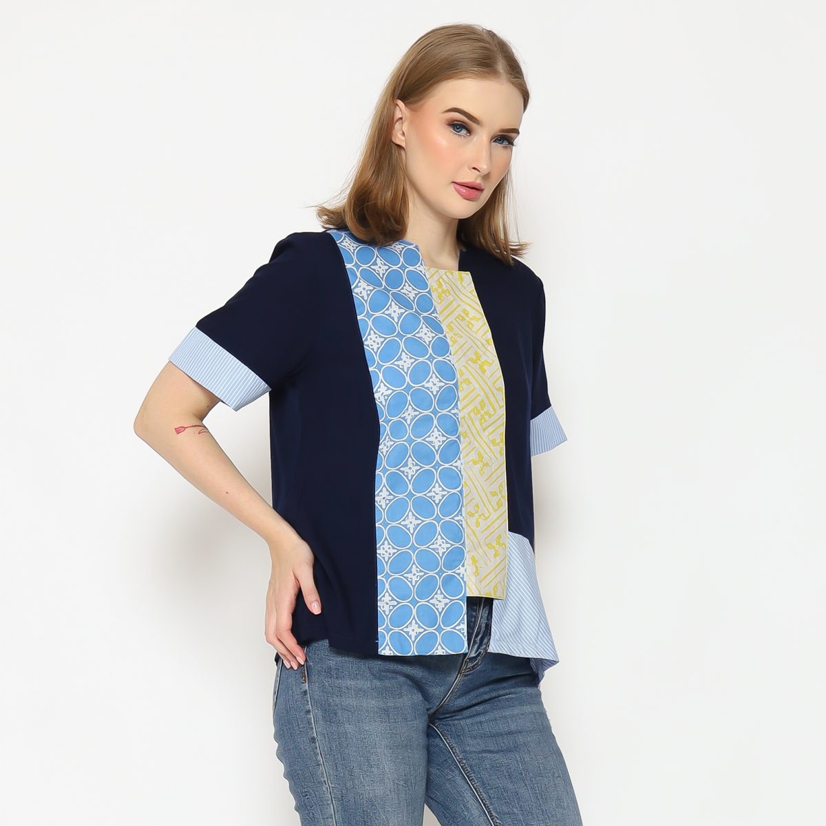 Debbie Blouse Navy Blue - Image 4