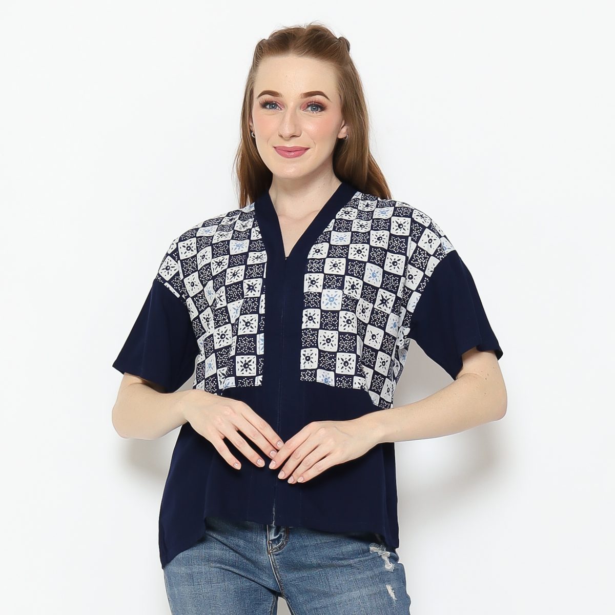 Amber Blouse Navy Blue