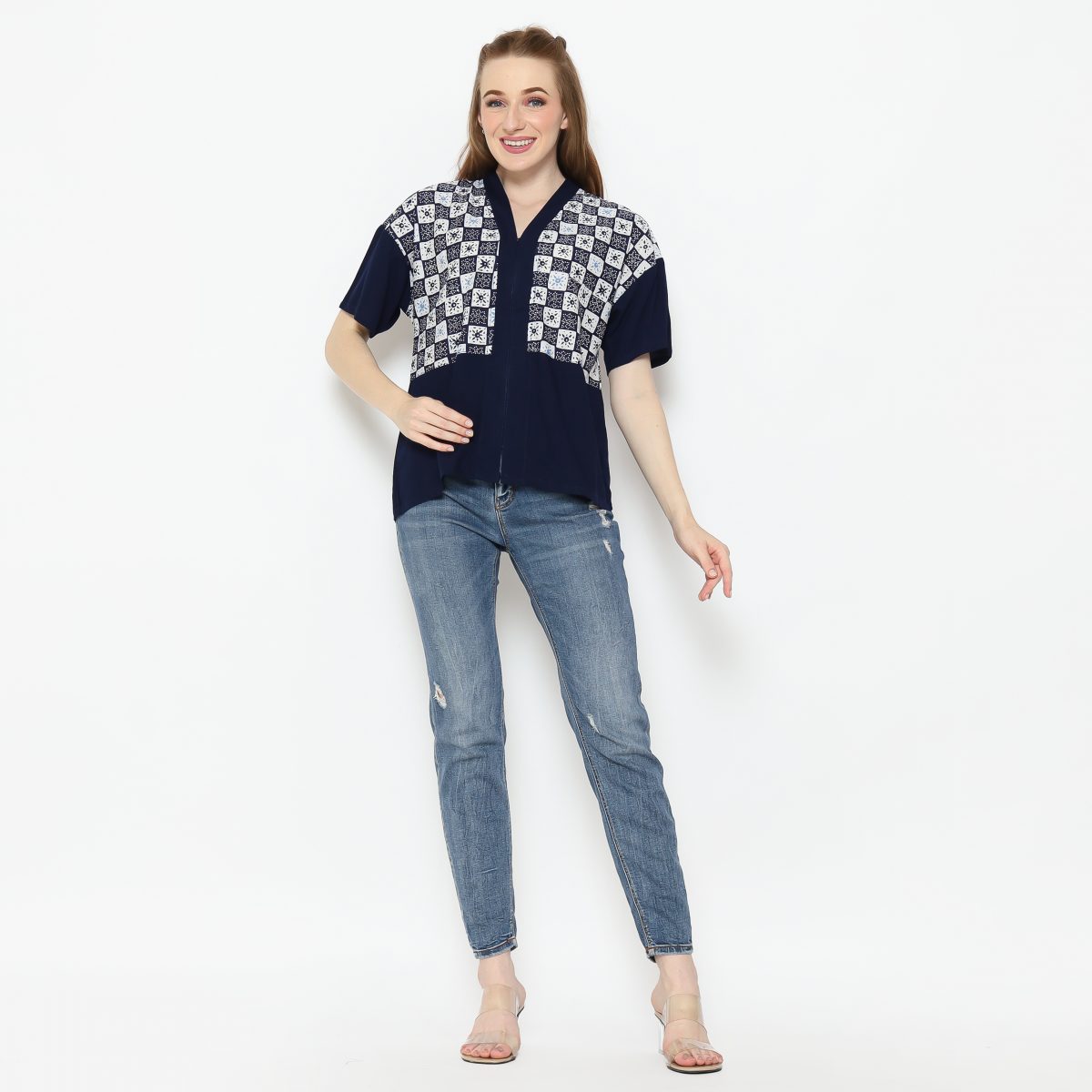 Amber Blouse Navy Blue - Image 8
